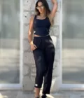 Carrot Soft Black Pants