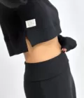 Balıkçı Yaka Siyah Şerit Crop - Görsel 2