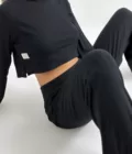Balıkçı Yaka Siyah Şerit Crop - Görsel 3