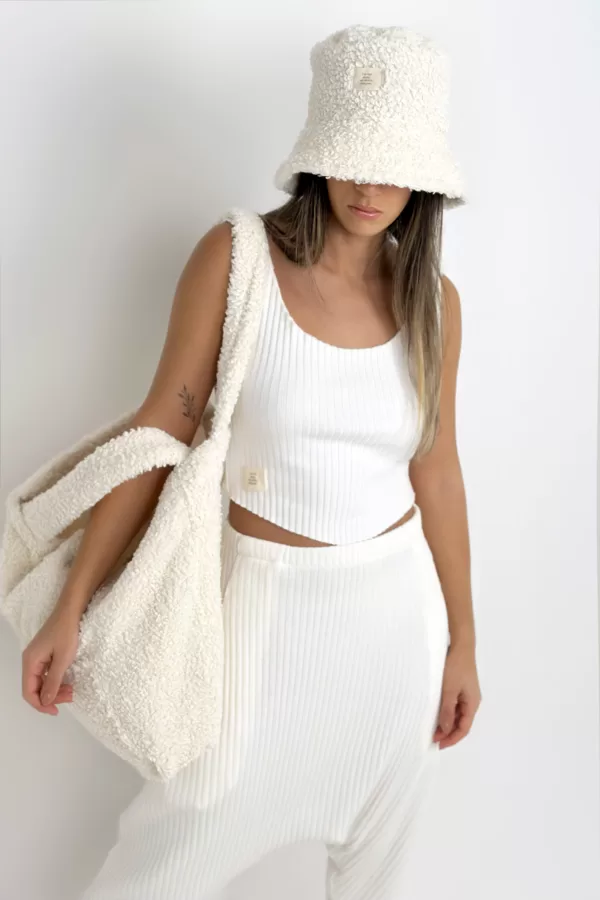 White K.Şerit Croptop