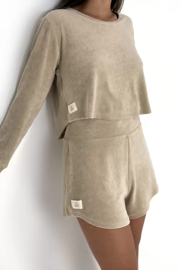 Fall Havlu Bej Sweatshirt
