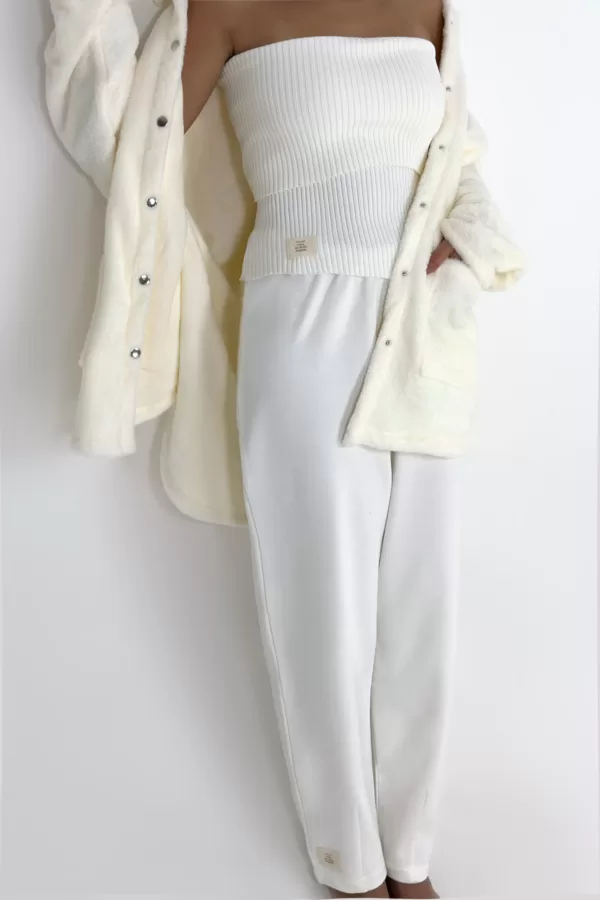 Carrot White Pants