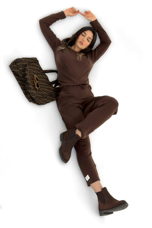 Simple Kahve Sweatshirt - Görsel 3