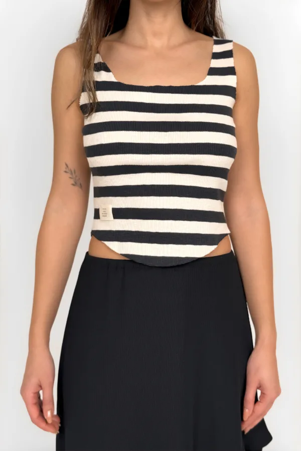S-B Çizgili Croptop
