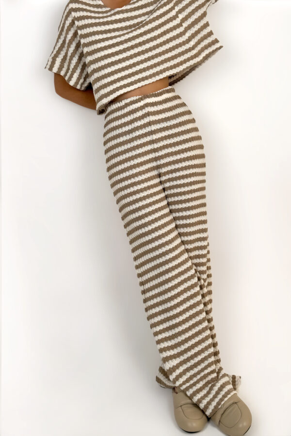 Rıo Kahve Çizgili Pants