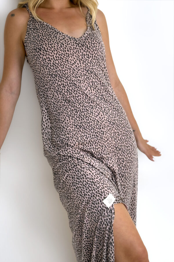 Drop Long Pink Leo Dress - Görsel 2