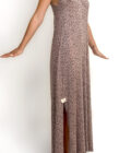 Drop Long Pink Leo Dress - Görsel 3