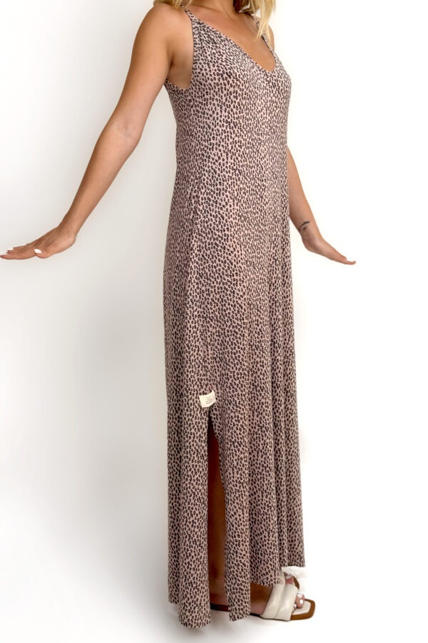 Drop Long Pink Leo Dress - Görsel 3