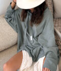 Hood Mint Green Sweatshirt - Görsel 3