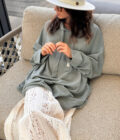 Hood Mint Green Sweatshirt