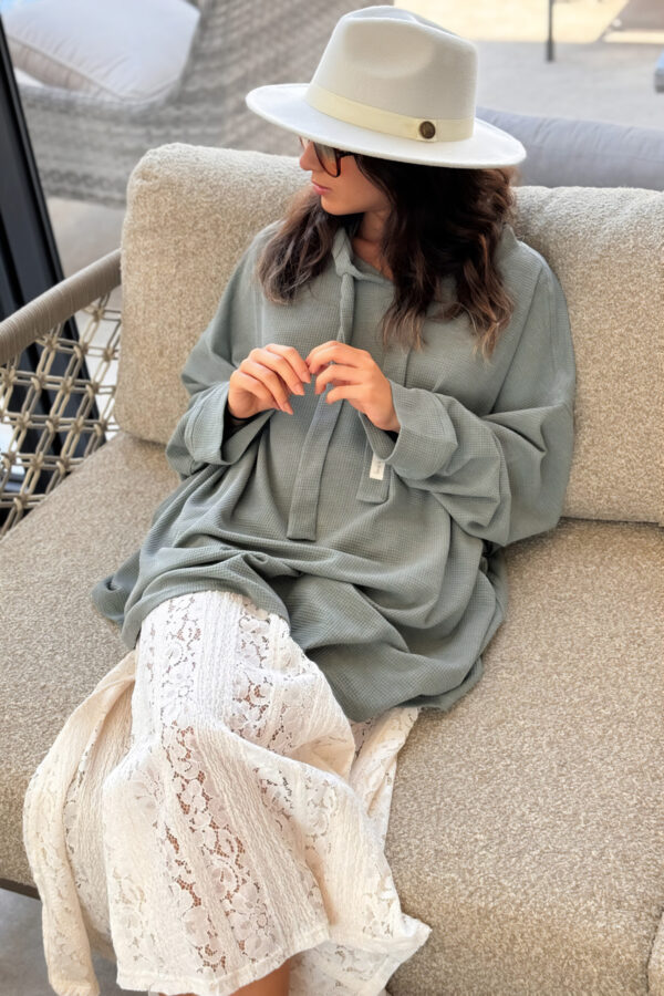 Hood Mint Green Sweatshirt