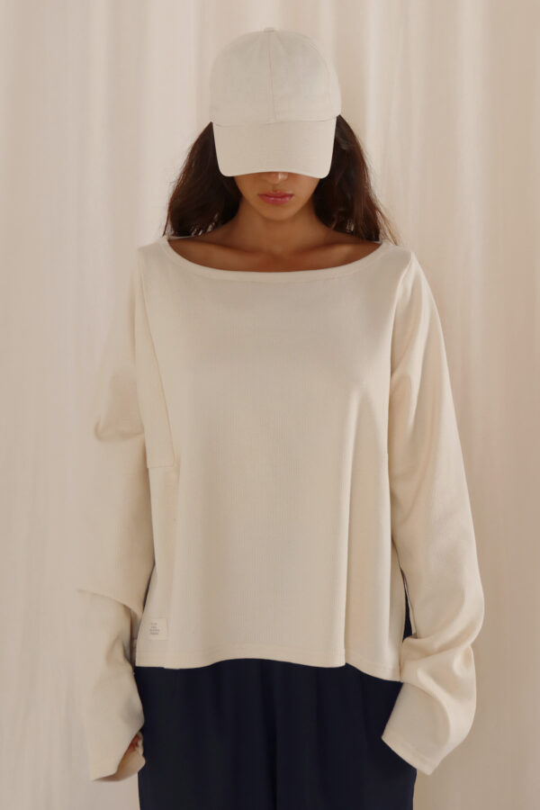 Line Krem Sweatshirt - Görsel 2