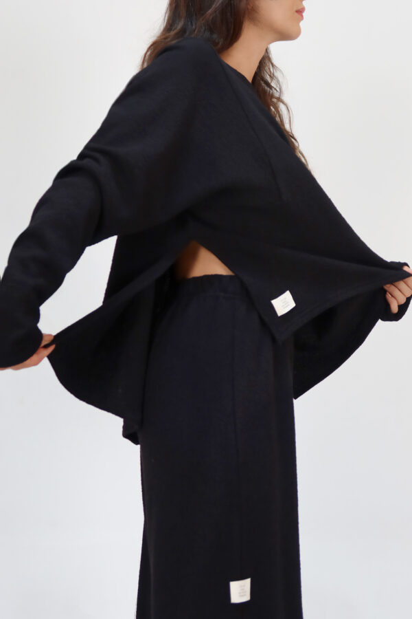 Line Siyah Triko Sweatshirt - Görsel 2