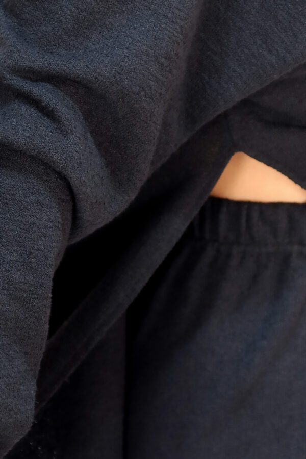 Line Siyah Triko Sweatshirt - Görsel 4
