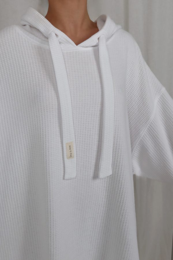 Hood W-White Sweatshirt