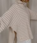 L-Neck Bej Sweatshirt