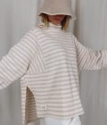 L-Neck Bej Sweatshirt - Görsel 4