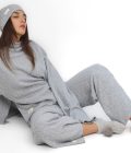 Neck Soft Grey Sweatshirt - Görsel 2