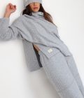Neck Soft Grey Sweatshirt - Görsel 4