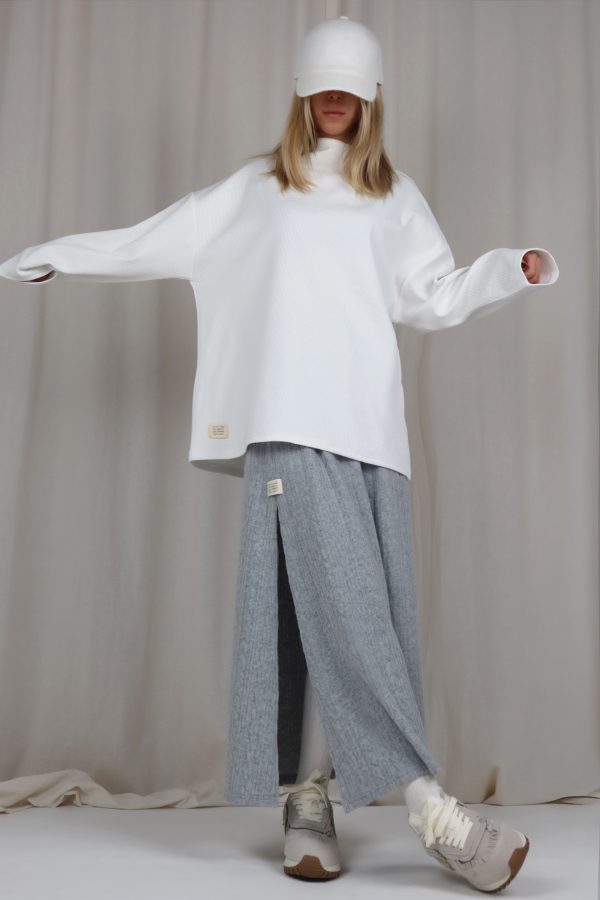 Tara Beyaz Doku Sweatshirt - Görsel 2