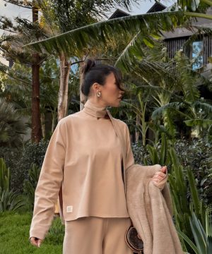 Line Camel Sweatshirt