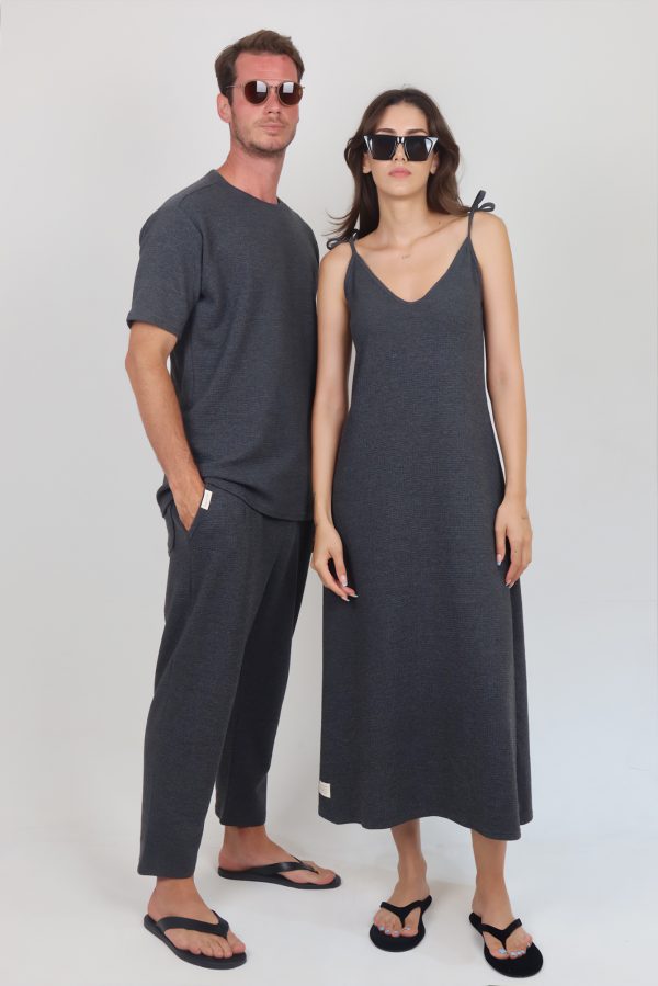 Drop Long W-Antrasit Dress - Görsel 2