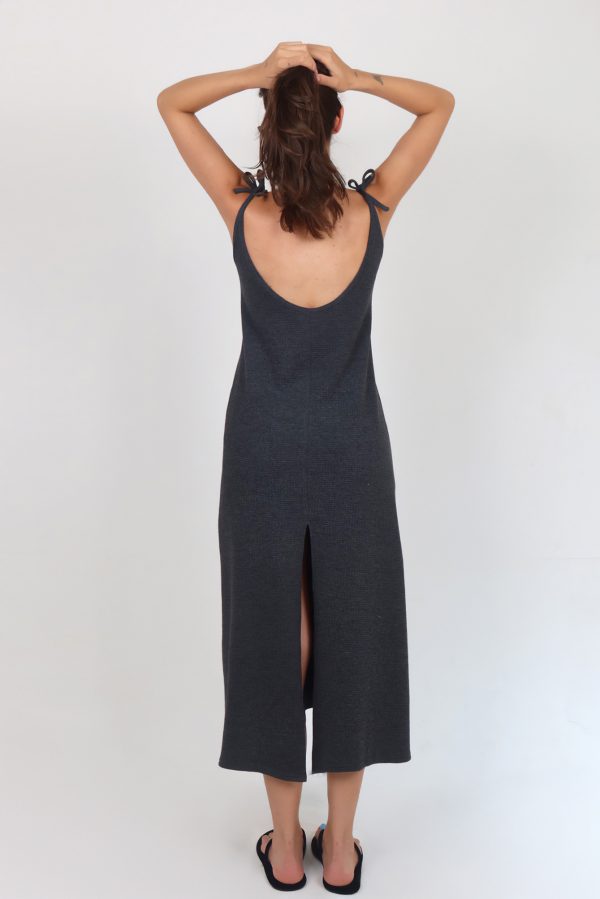 Drop Long W-Antrasit Dress - Görsel 3