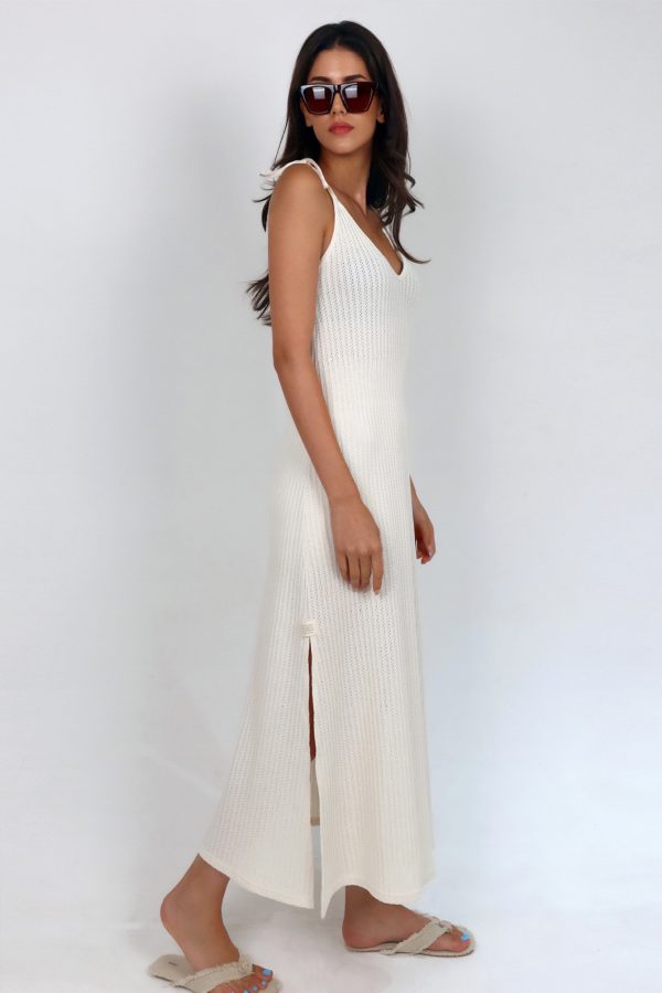 Drop Long Trk-Ecru Dress - Görsel 4