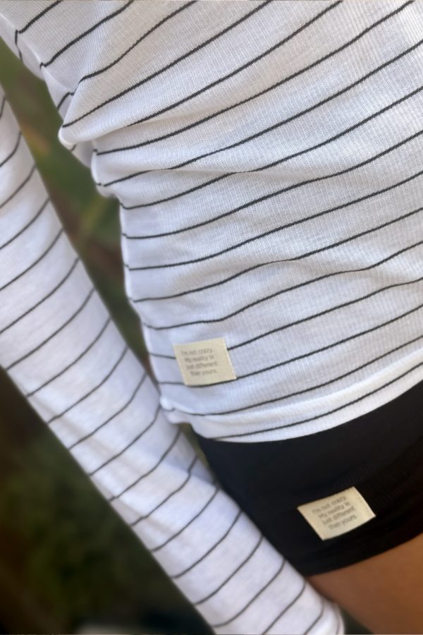 San White Line Blouse - Görsel 3
