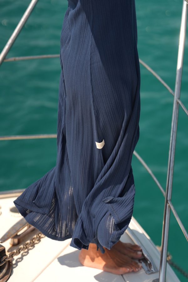 Drop Long D-Blue Dress - Görsel 2