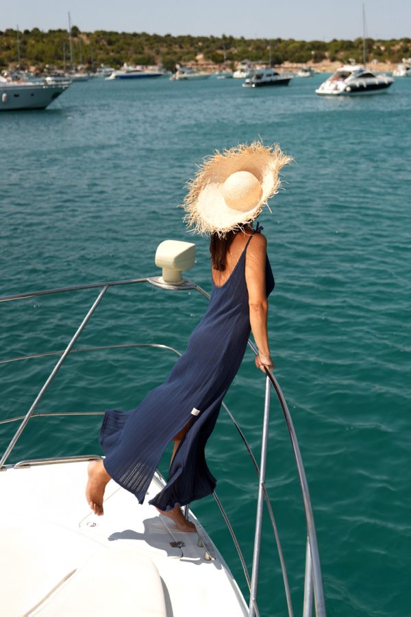 Drop Long D-Blue Dress - Görsel 3
