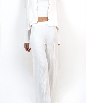 Rio Şerit Beyaz Pants