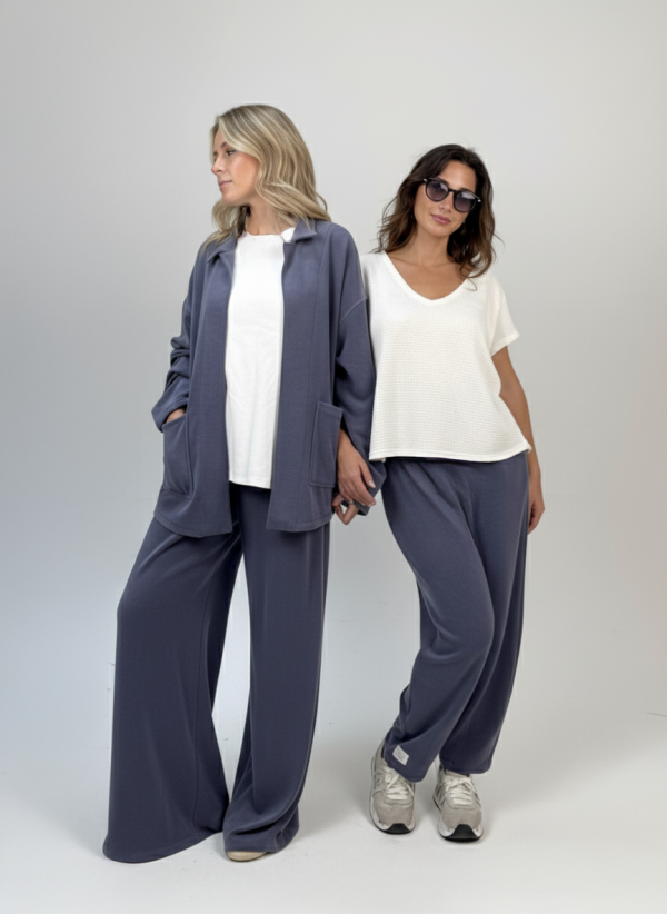 Long Carrot Steeel Blue Pants - Görsel 4
